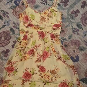 Scarlet yellow floral sundress super